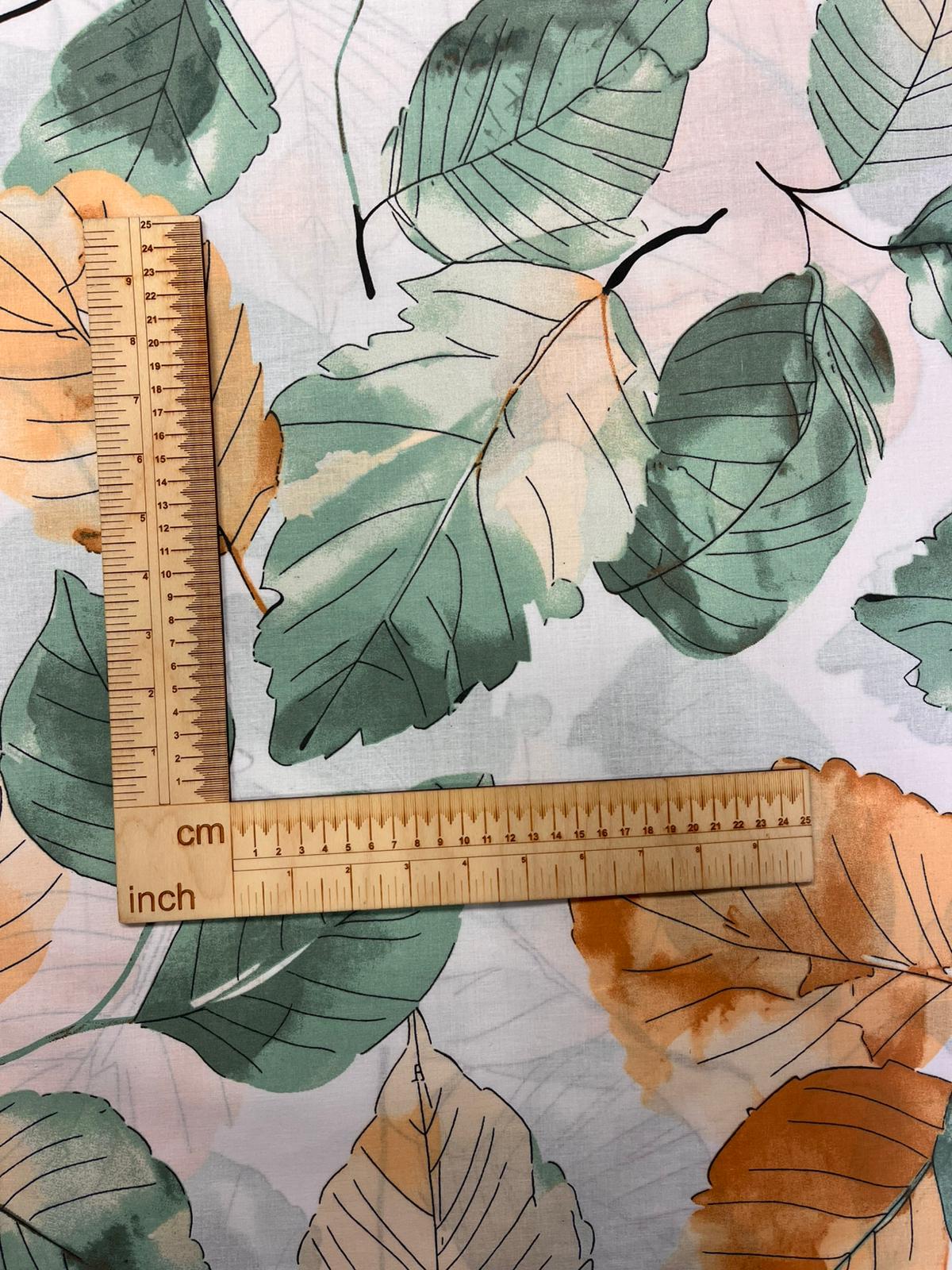 Attēls ar 100% Kokvilnas audums - lapas 125 g/m² – pieejams Šarlotes audumi