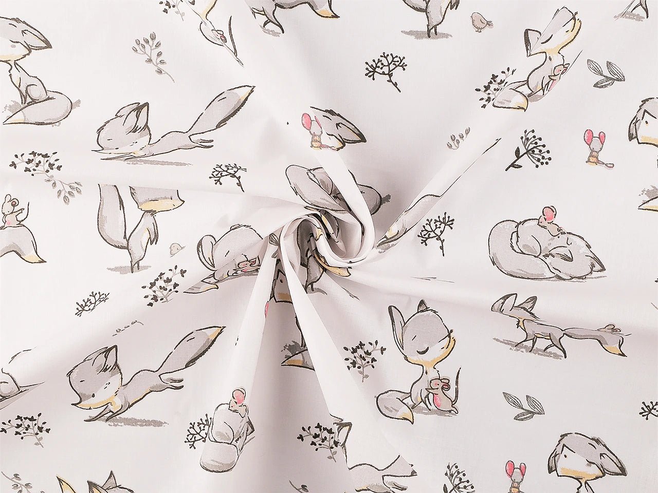 Attēls ar 100% Kokvilnas audums - lapsēns 125 g/m² – pieejams Šarlotes audumi