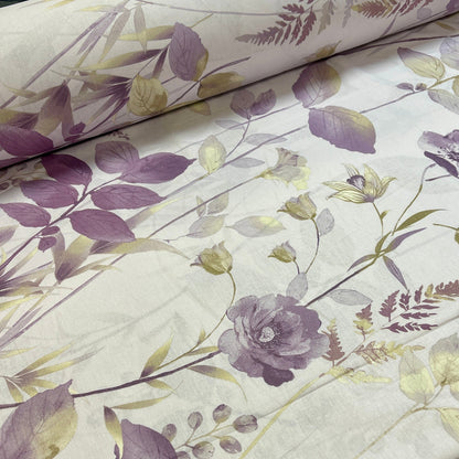 Image avec tissu 100 % coton - prairie lilas 220cm 146 g/m² – disponible chez Šarlotes audumi