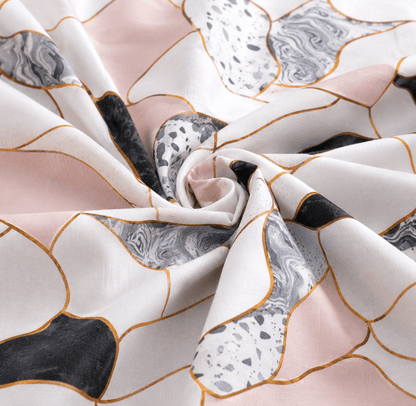 Image avec tissu 100 % coton - marbre – disponible chez Šarlotes audumi