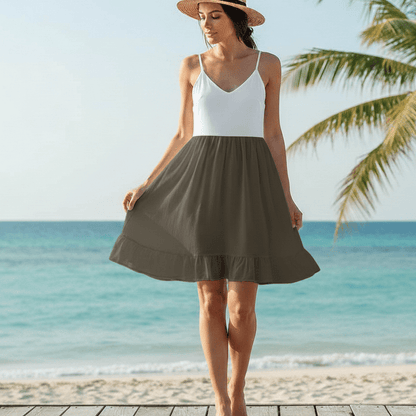 Image en tissu 100 % coton lavé | Washed - vert fumé 85 g/m² – disponible chez Šarlotes audumi
