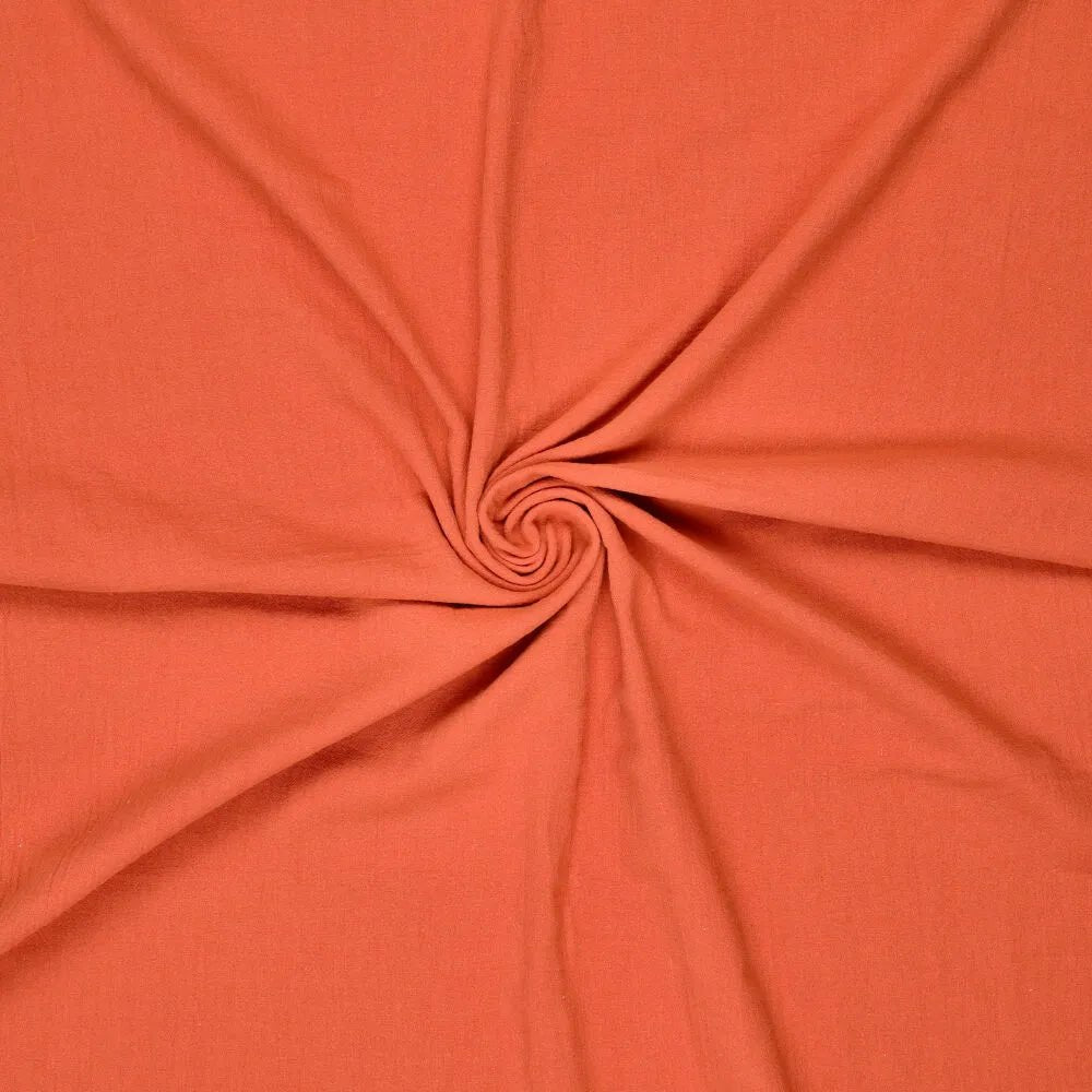 Attēls ar 100% kokvilnas audums mazgāts| Washed - oranžs 85 g/m² – pieejams Šarlotes audumi