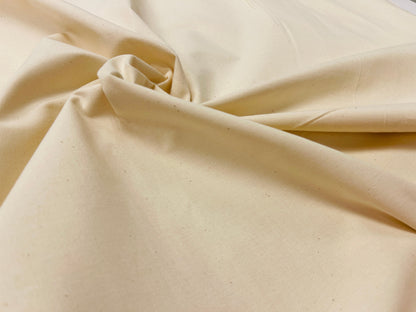 Tissu 100% coton non blanchi, naturel 125 g/m²