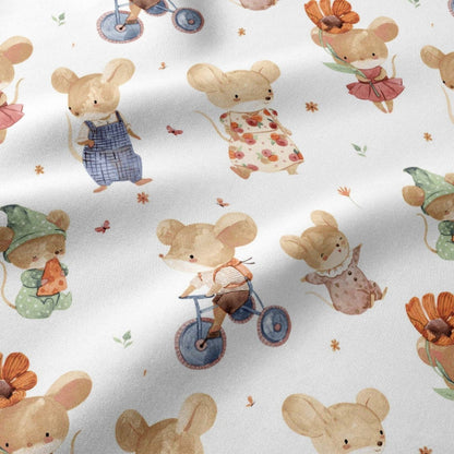100% Cotton fabric - mouse grey 125 g/m²