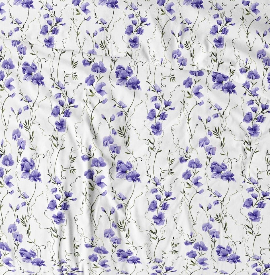 Attēls ar 100% Kokvilnas audums - puķu zirņi 125 g/m² – pieejams Šarlotes audumi