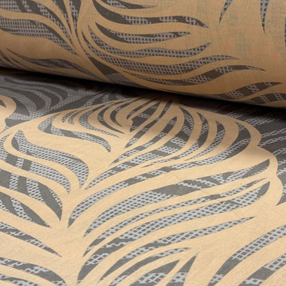Visuel avec tissu 100 % coton - matin des palmiers sur sable 220cm 146 g/m² – disponible chez Šarlotes audumi