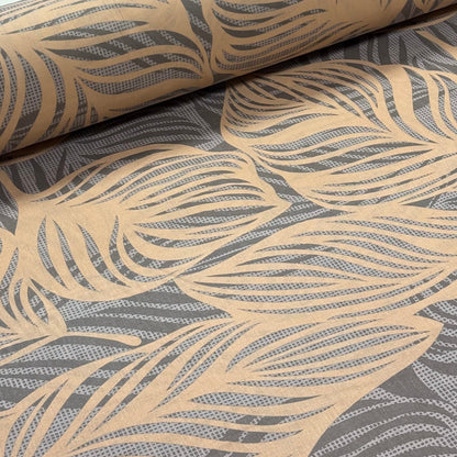 Image de tissu 100 % coton - matin de palmiers sable 220 cm 146 g/m² – disponible chez Šarlotes audumi