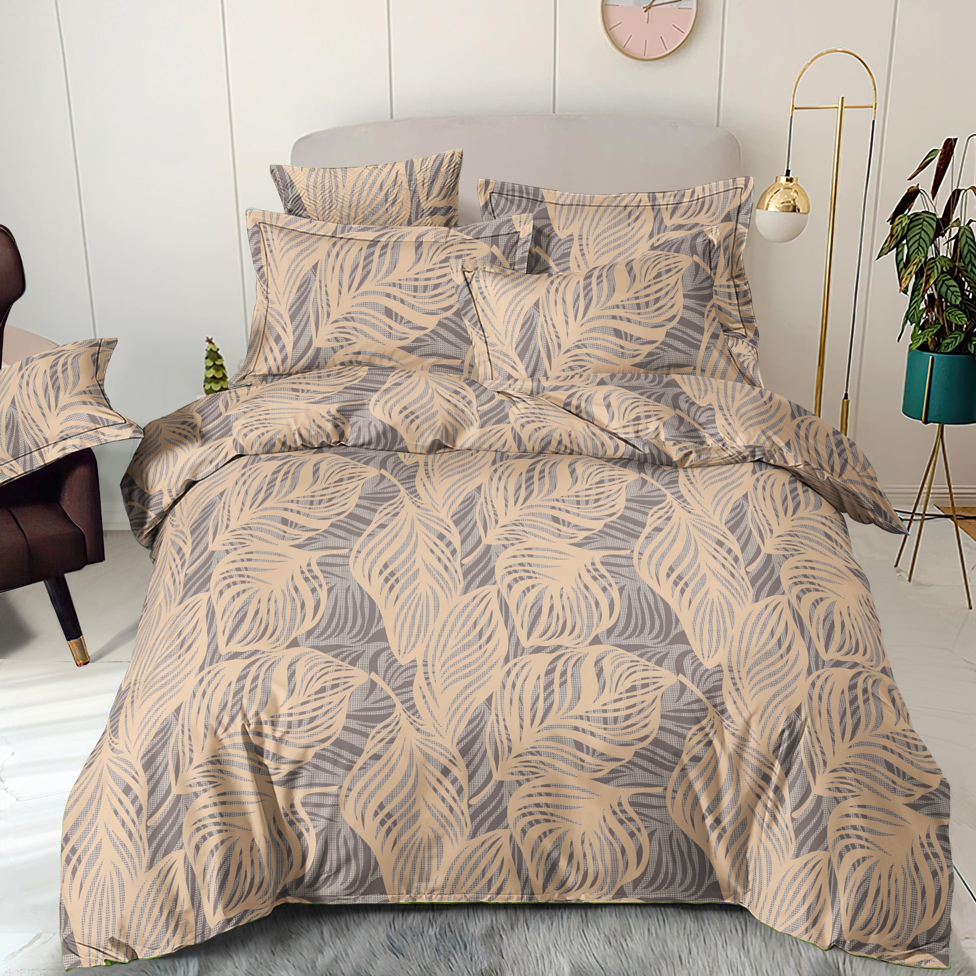 Image d’un tissu 100 % coton - matin de palmiers sur sable 220 cm 146 g/m² – disponible chez Šarlotes audumi