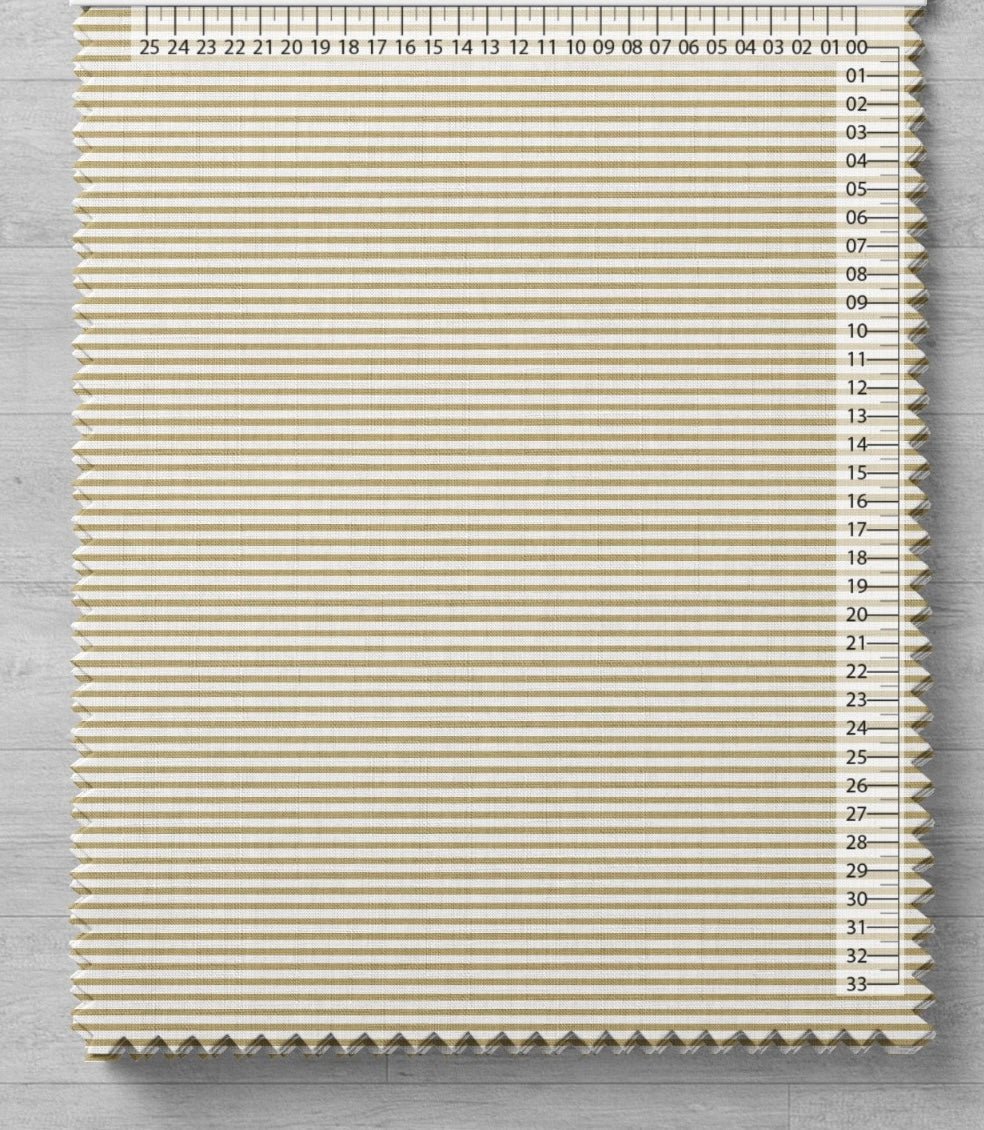 Attēls ar 100% Kokvilnas audums - smilšu toņa līnijas 125 g/m² – pieejams Šarlotes audumi