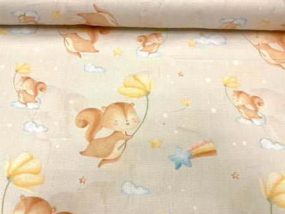 100 % tissu en coton, foulard à motif fleur 130 g/m²