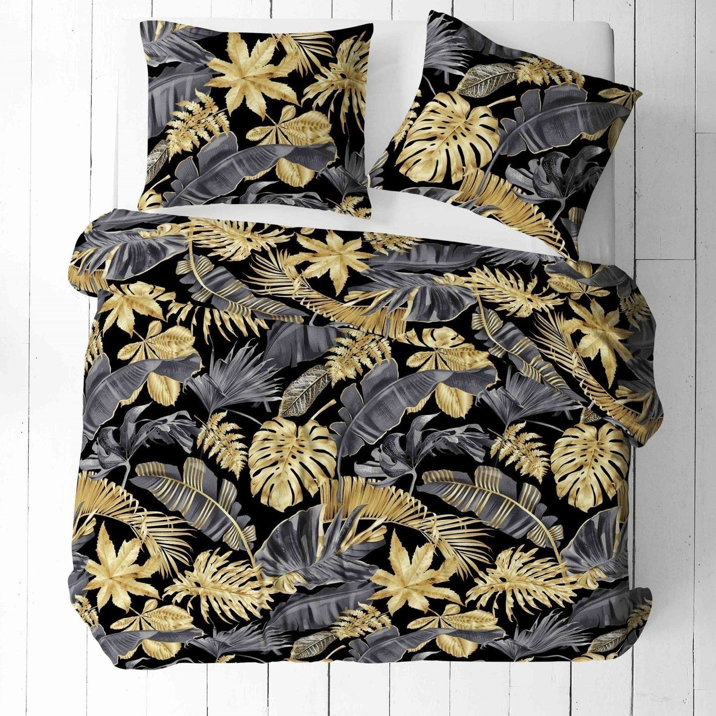 Attēls ar 100% Kokvilnas audums - tumšās lapas 125 g/m² – pieejams Šarlotes audumi