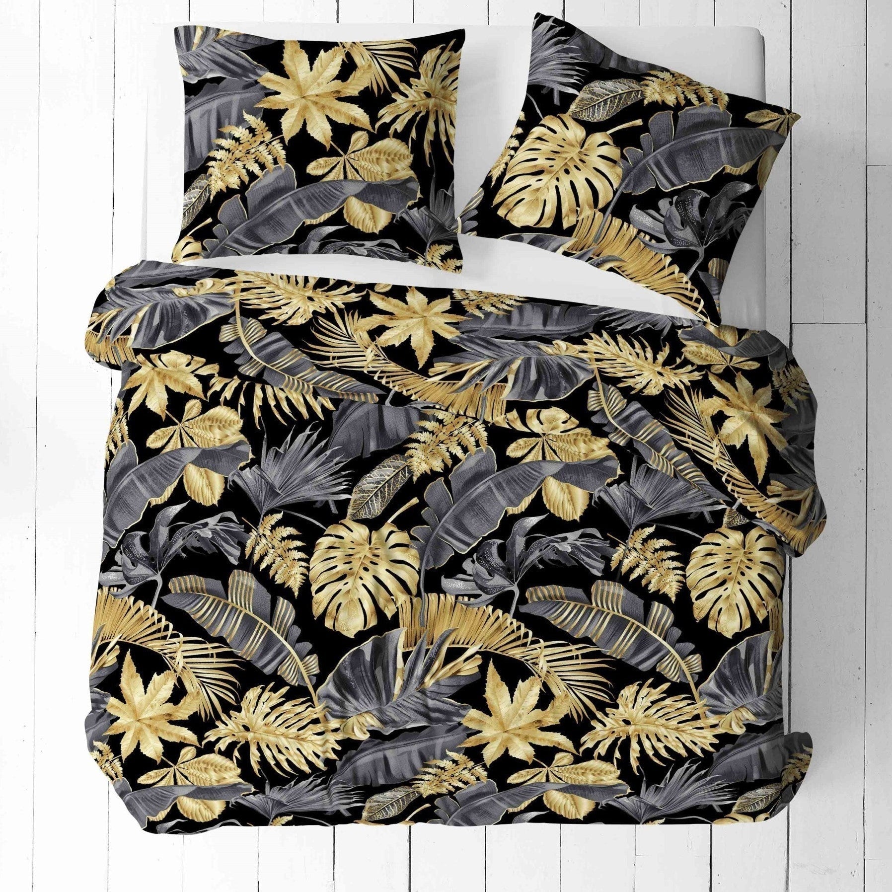 Attēls ar 100% Kokvilnas audums - tumšās lapas 125 g/m² – pieejams Šarlotes audumi