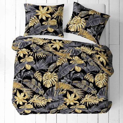 Image with 100% cotton fabric - dark leaves 125 g/m² – available at Šarlotes Audumi
