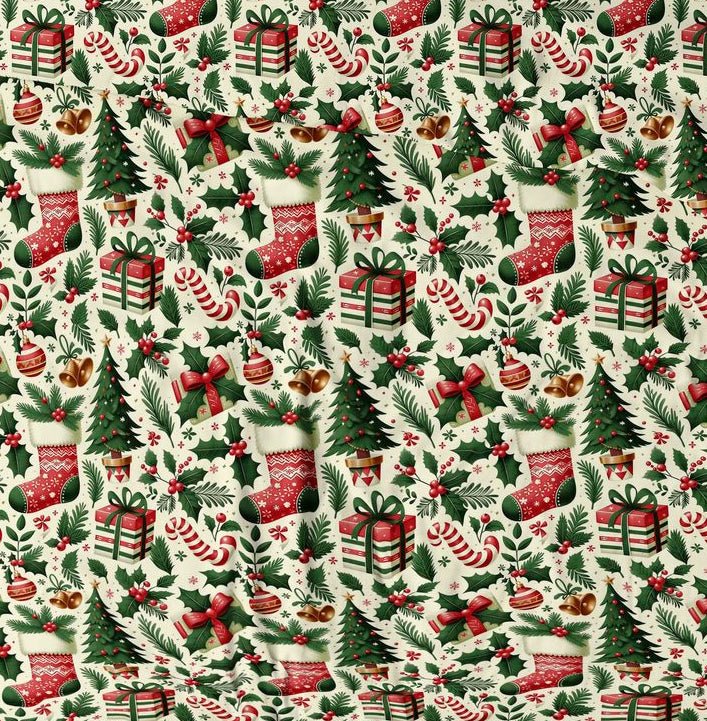 Bild mit 100% Baumwollstoff – Weihnachten, online erhältlich bei Šarlotes audumi