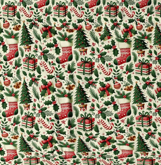 Bild mit 100% Baumwollstoff – Weihnachten, online erhältlich bei Šarlotes audumi