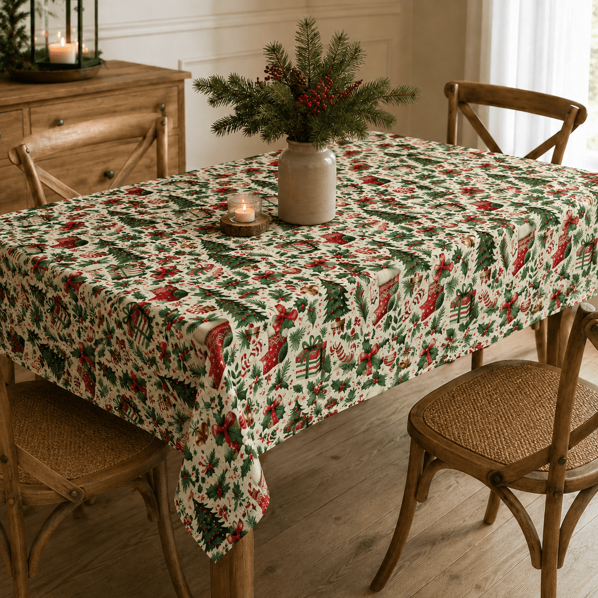 Bild mit 100% Baumwollstoff – Weihnachten, online erhältlich bei Šarlotes audumi