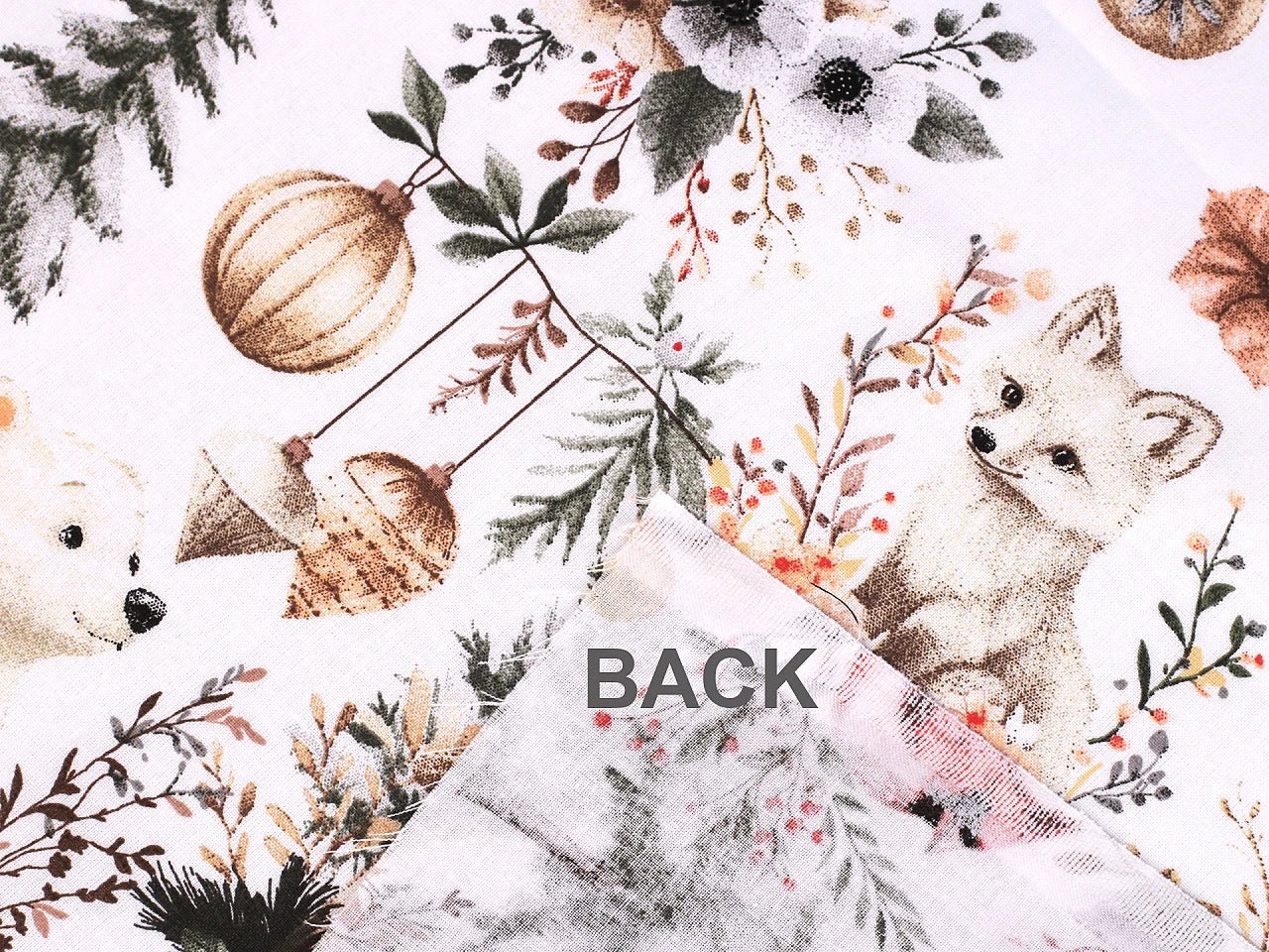 Attēls ar 100% Kokvilnas audums - ziemassvētku raksti 125 g/m – pieejams Šarlotes audumi