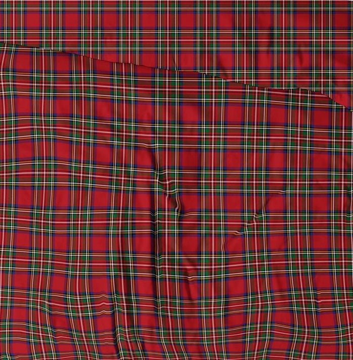 Bild mit 100 % Baumwollstoff – weihnachtlich rot kariert – online erhältlich bei Šarlotes audumi