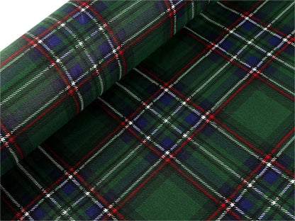 Bild des 100 % Baumwollstoffs „Weihnachtsgrün kariert“ – online bei Šarlotes audumi erhältlich