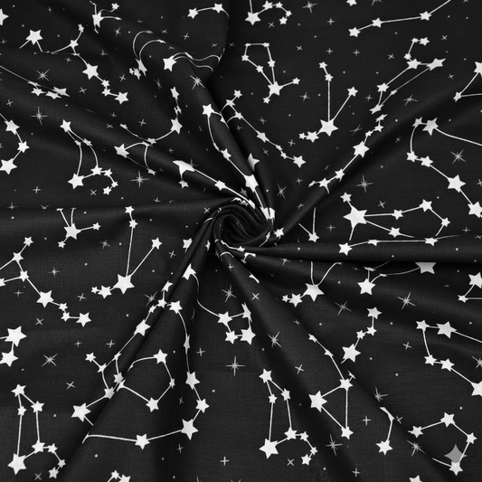Attēls ar 100% Kokvilnas audums - zvaigznājs 125 g/m² – pieejams Šarlotes audumi