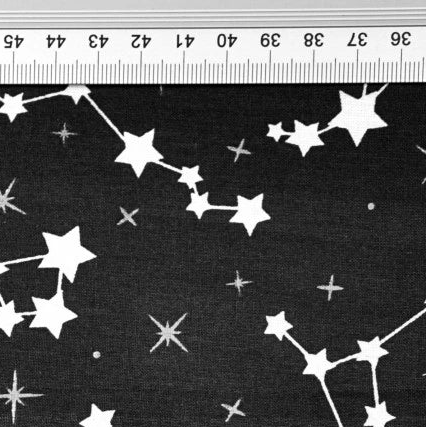Attēls ar 100% Kokvilnas audums - zvaigznājs 125 g/m² – pieejams Šarlotes audumi