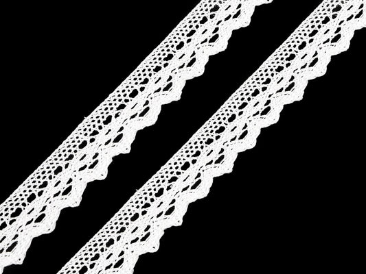 Attēls ar 100% Kokvilnas mežģīne 2 cm - balta – pieejams Šarlotes audumi