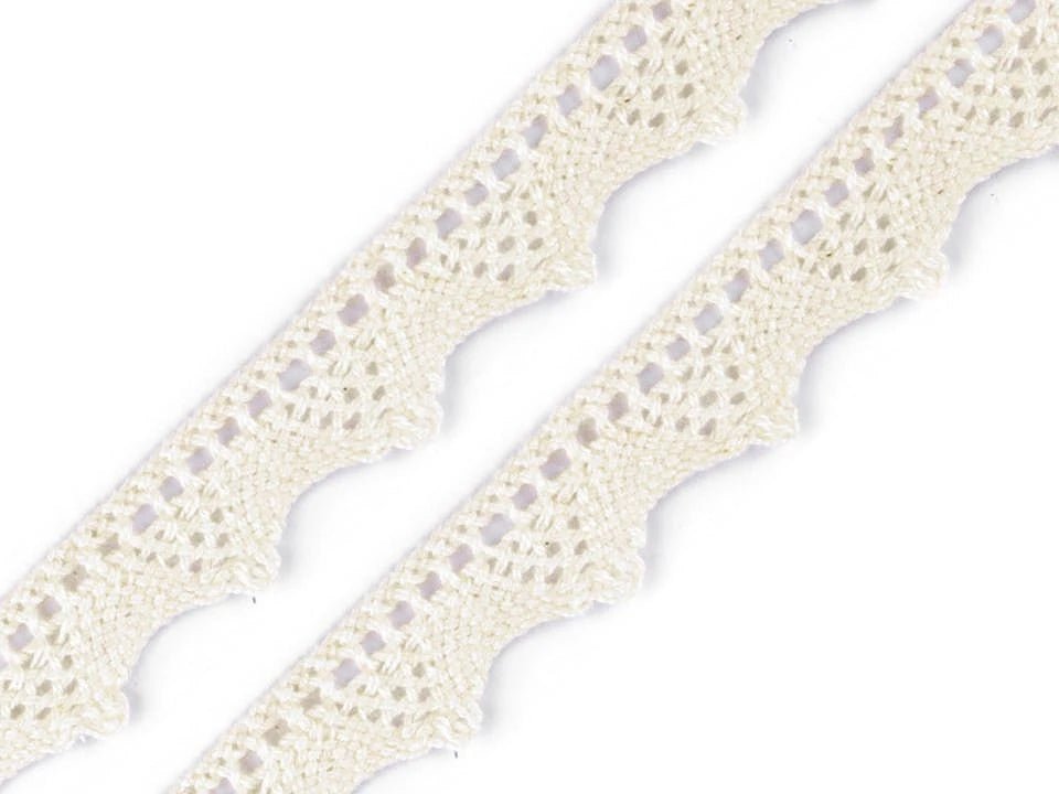 Attēls ar 100% Kokvilnas mežģīne|1,8 cm| dabīga – pieejams Šarlotes audumi