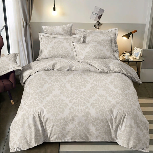 Bild mit 100 % Baumwollsatin – elegantes Muster, 220 cm – online erhältlich bei Šarlotes audumi
