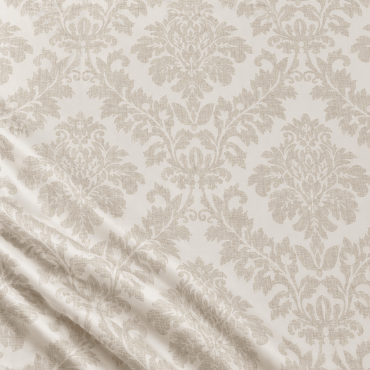 Bild mit 100 % Baumwollsatin – elegantes Muster, 220 cm – online erhältlich bei Šarlotes audumi