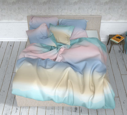 100% satin de coton - dégradé de couleurs 220 cm 125 g/m²