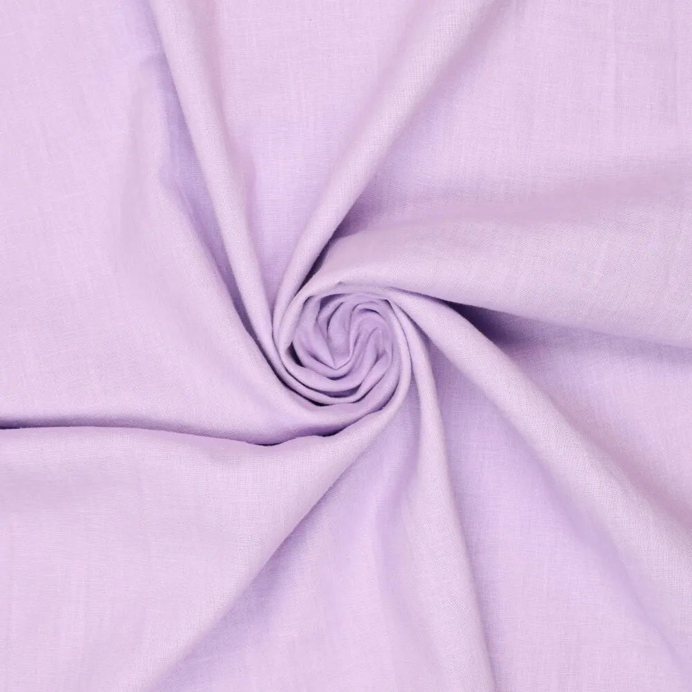 Bild von 100 % weichem Leinenstoff in Fliederlila, 165 g/m² – erhältlich bei Šarlotes audumi