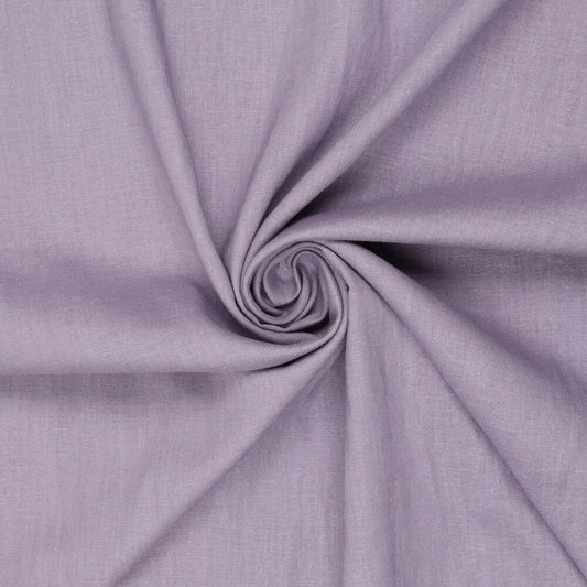 Image of 100% softened linen fabric in smoky lilac 165 g/m² – available at Šarlotes audumi