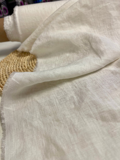 100% Softened linen - off-white 205 g/m²