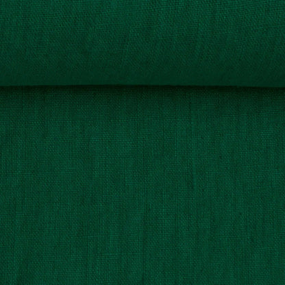 100 % lin adouci - ton vert émeraude 205 g/m²