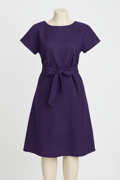 100% Mīkstināts lins - tumši violets 165 g/m²