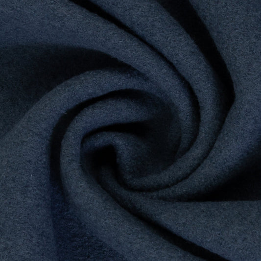 Attēls ar 100% Vilnas flīss - dūmakaini zils 385 g/m² – pieejams Šarlotes audumi