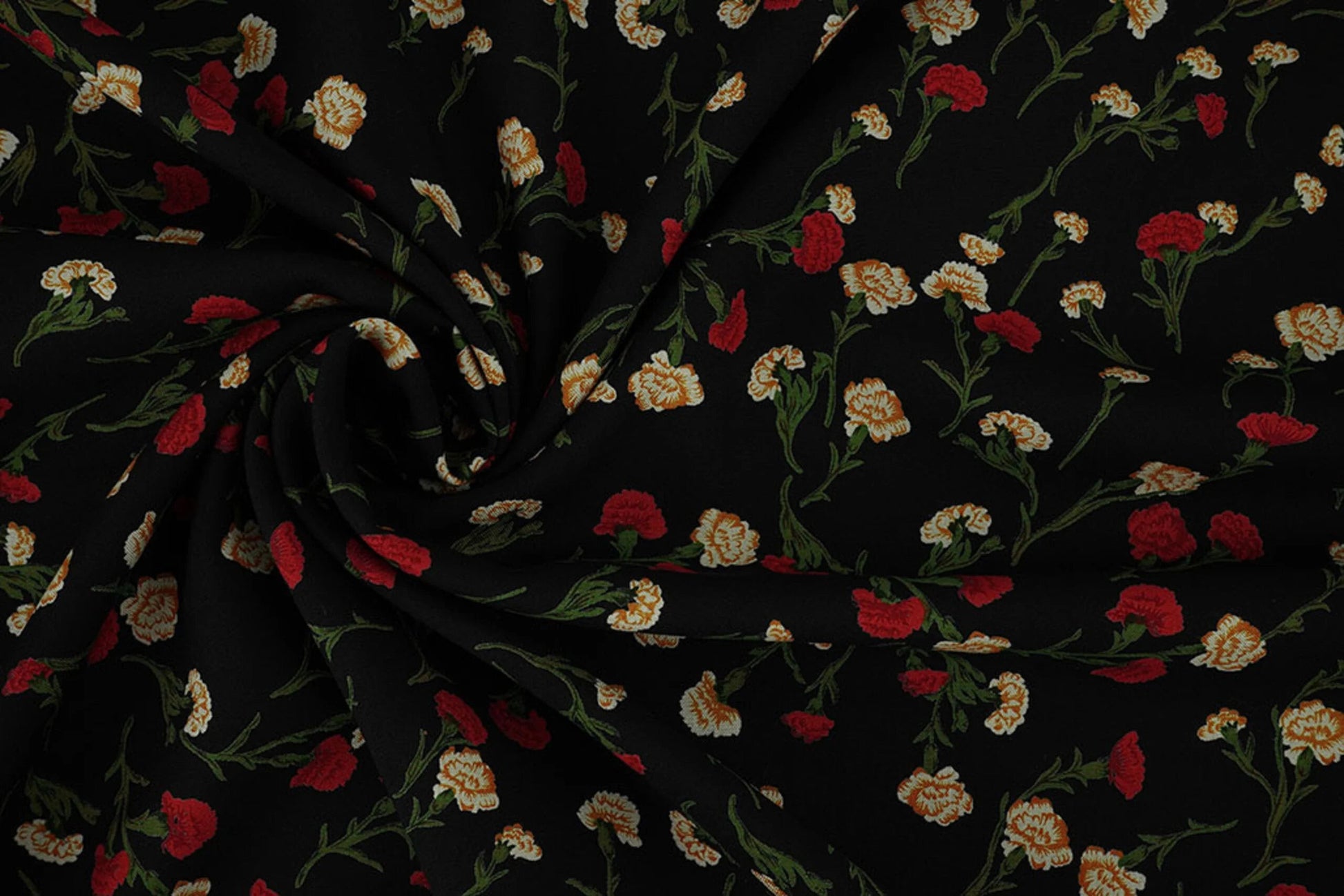 alt
Image with 100% viscose fabric - delicate red flowers 115 g/m² – available at Šarlotes audumi