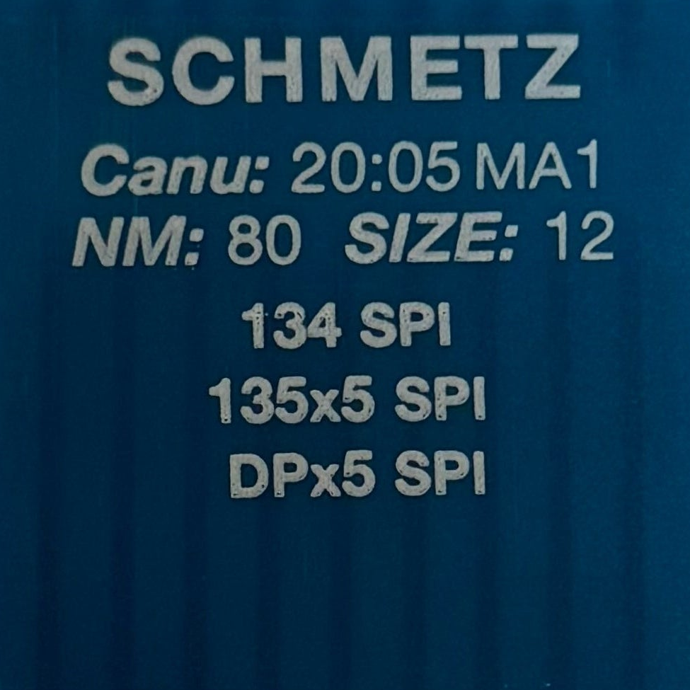 Adatas rūpnieciskajām šujmašīnām SCHMETZ DPx5 SPI – blīviem un plāniem audumiem (10gab.)