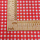 100% Cotton fabric - red checks 130 g/m²