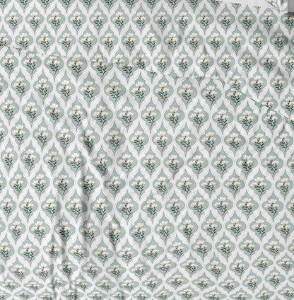 Tissu 100 % coton - motif floral 125 g/m²