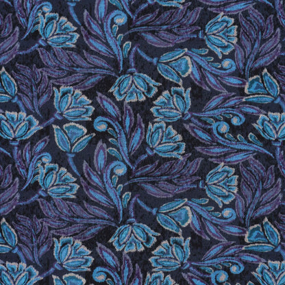 Punto di Roma Jersey-Stoff – elegantes blaues Muster