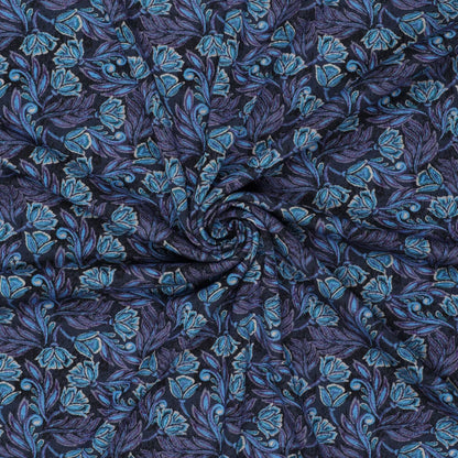 Punto di Roma Jersey-Stoff – elegantes blaues Muster