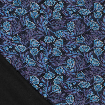 Punto di Roma Jersey-Stoff – elegantes blaues Muster