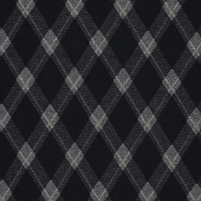 Karierter Jacquard-Strickstoff mit Rautenmuster – dunkelblau