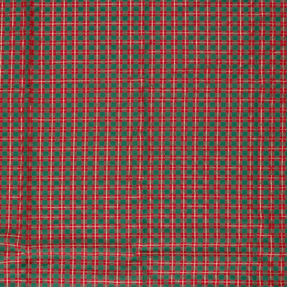 Tissu premium 100 % coton - carreaux écossais avec accents dorés 120 g/m²