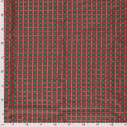 Tissu premium 100 % coton - carreaux écossais avec accents dorés 120 g/m²