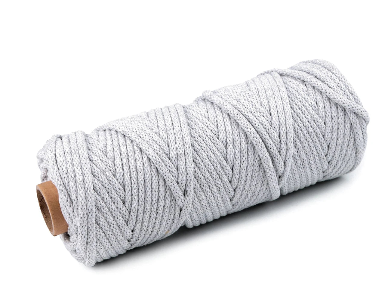Cotton cord 5 mm, light grey, 10 m