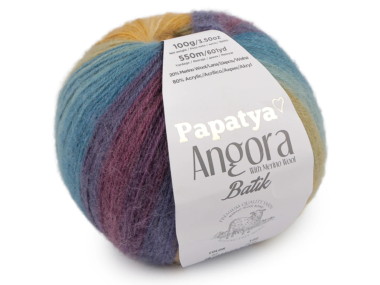 Dzijas Papatya Angora Batik 100g / 550m