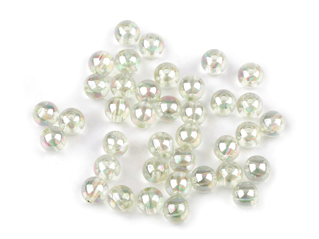 Plastikperlen Ø8 mm 10 g | verschiedene Farbtöne