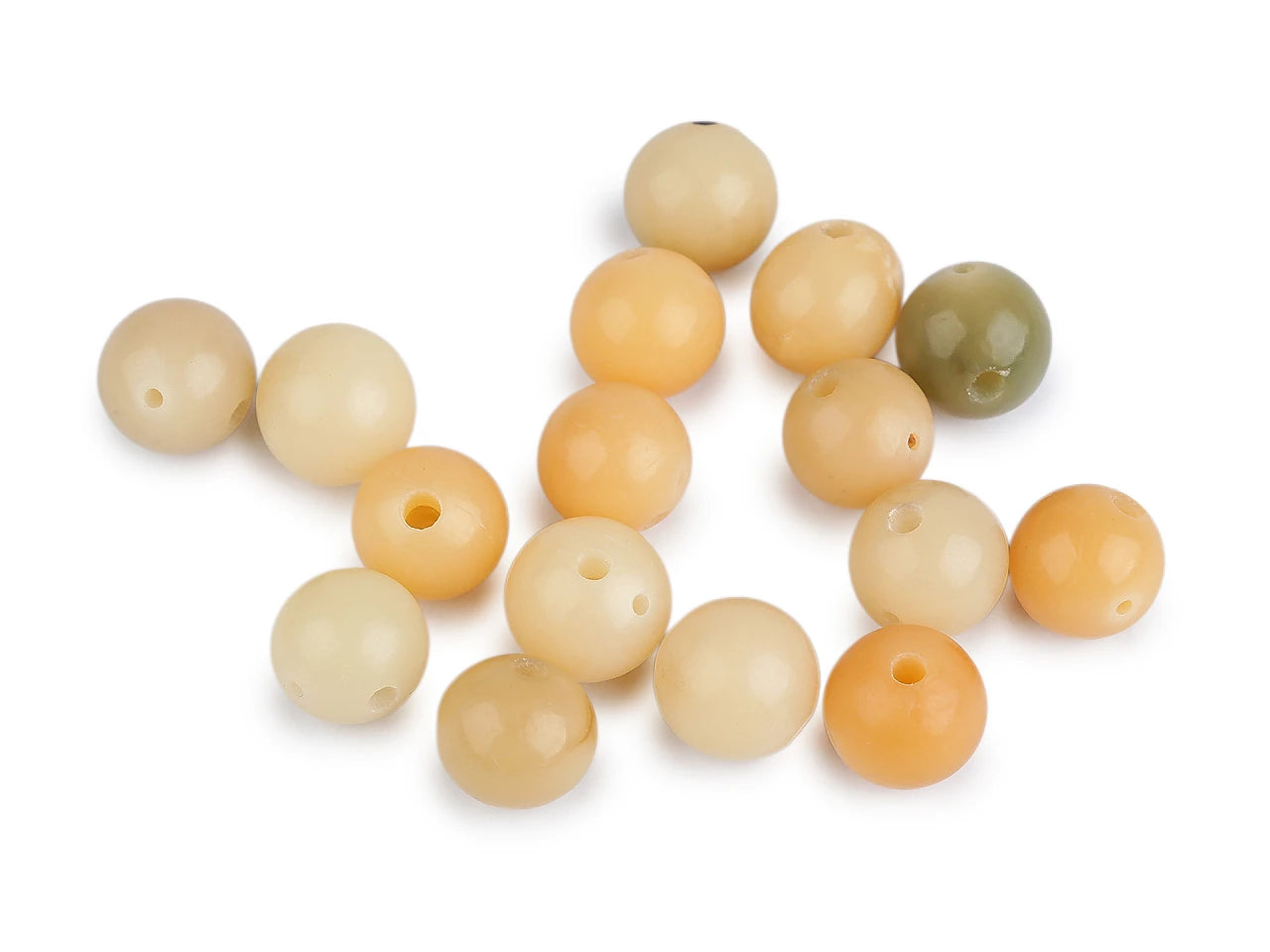 Plastmasas pērlītes ar dabīgā ahāta imitāciju Ø11–13 mm, 20 g – mix